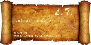 Ladics Teréz névjegykártya